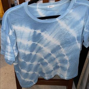 tie dye cropped tee